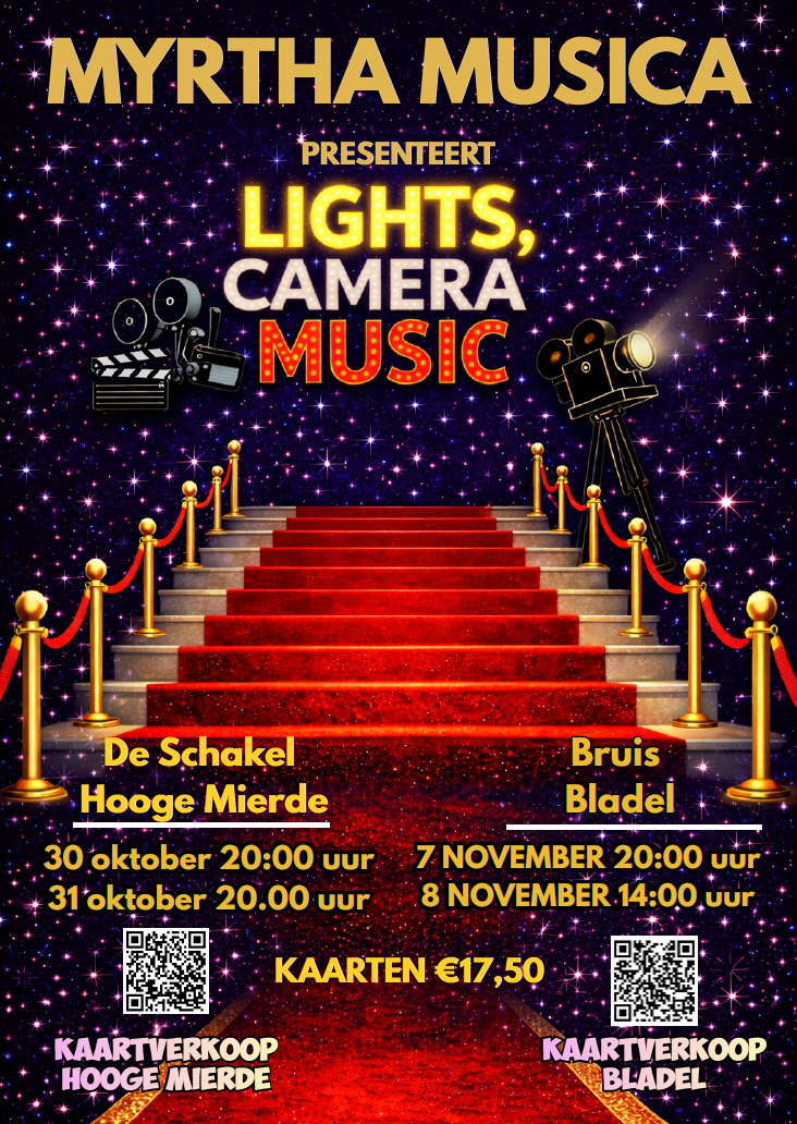 Myrtha Musica presenteert LIGHTS, CAMERA, MUSIC